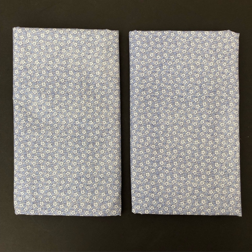 Vintage Fabric Gray Florals Cotton 44” x 70”, 40” x 68” Crafting
